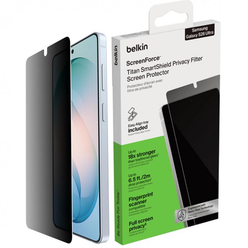 Belkin ScreenForce Privacy Smartphone Screen Protector for Samsung Galaxy S26 Ultra