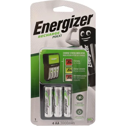 Energizer Recharge Maxi Charger + Battery Set
