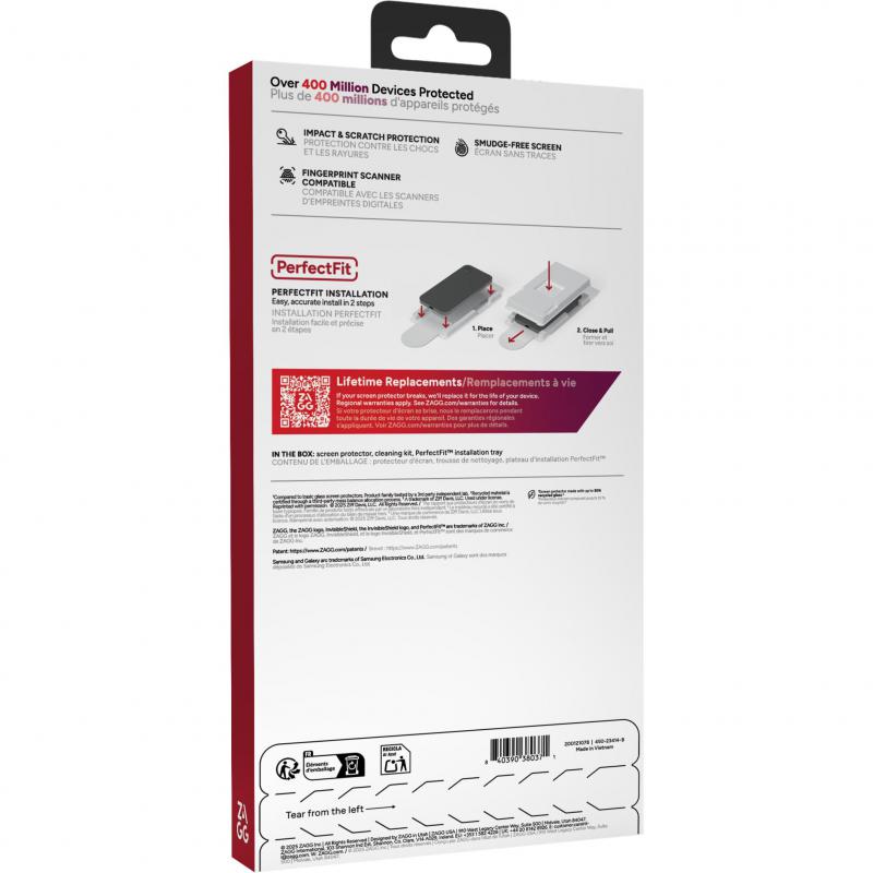 Zagg Invisible Shield Made with Recycled Glass Smartphone Screen Protector for Samsung Galaxy S26+/Galaxy S26 Edge — view 2