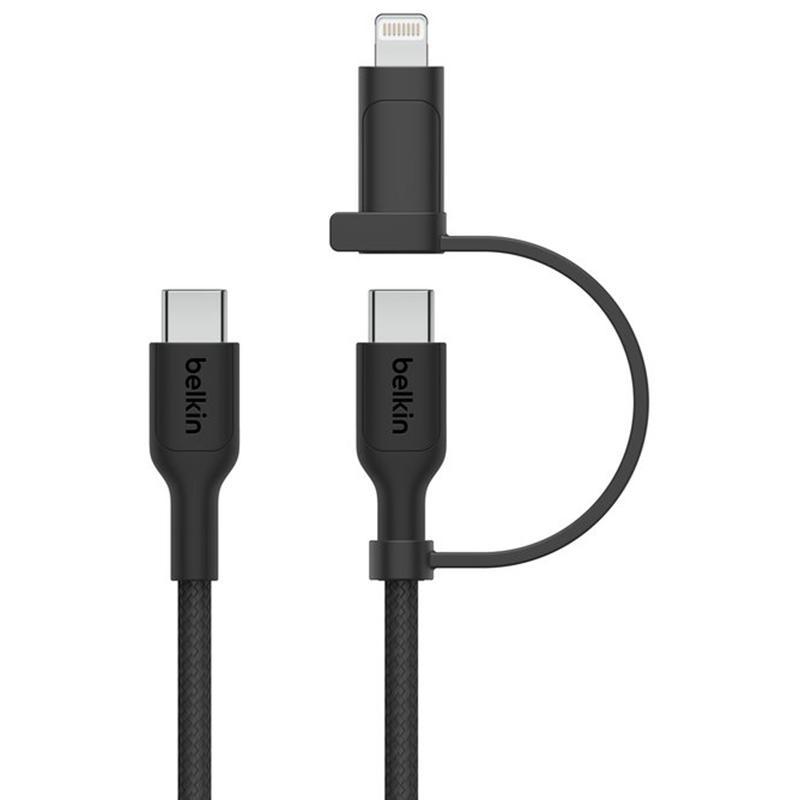 Belkin BoostCharge 2-in-1 Cable USB-C to USB-C/Lightning Sync & Charge Cable 1.50 m ( 4.92 ft )