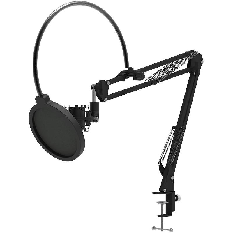 FeelTek Elite Microphone Shock Mount Stand, Pop Filter, Adaptor Gaming Accessory