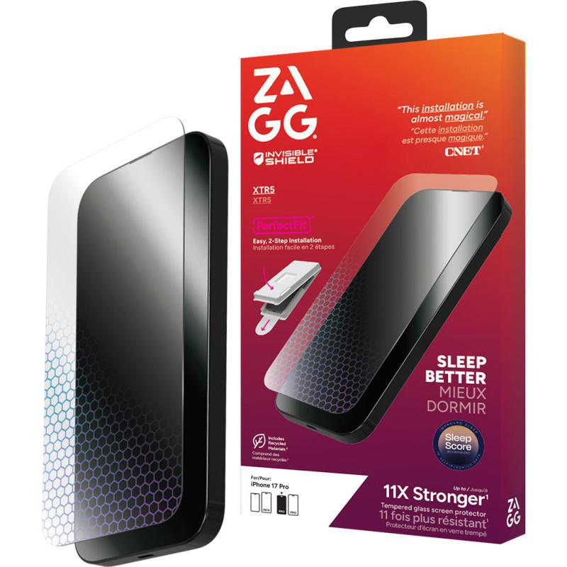 Zagg Invisible Shield Tempered Glass Case Friendly Smartphone Screen Protector for iPhone 17 Pro