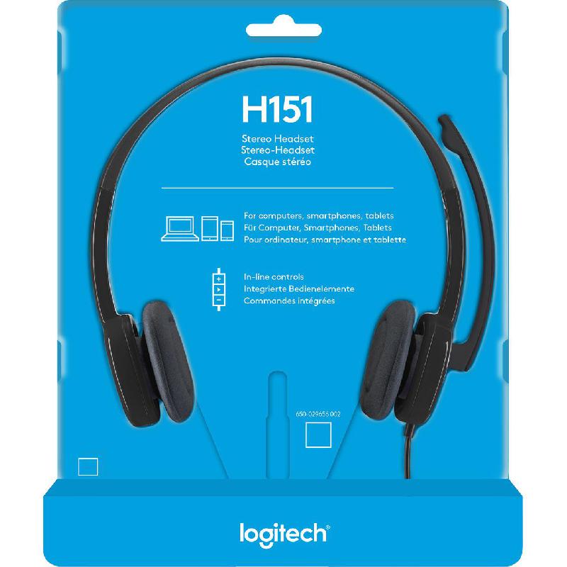 Logitech H151 On-Ear Headphones Wired Black — view 7