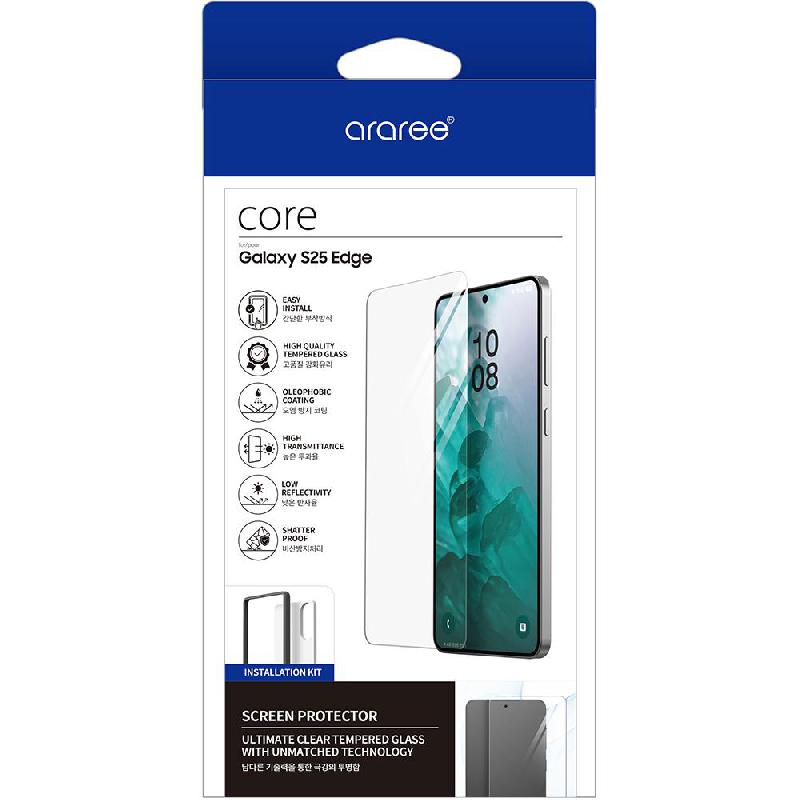 Araree Core Tempered Glass Smartphone Screen Protector for Samsung Galaxy S25 Edge — view 2