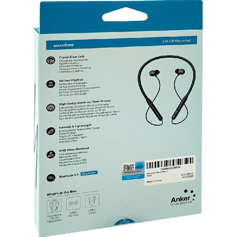 Anker Soundcore Life U2i In-Ear Earphones with Neckband Bluetooth Black — view 3