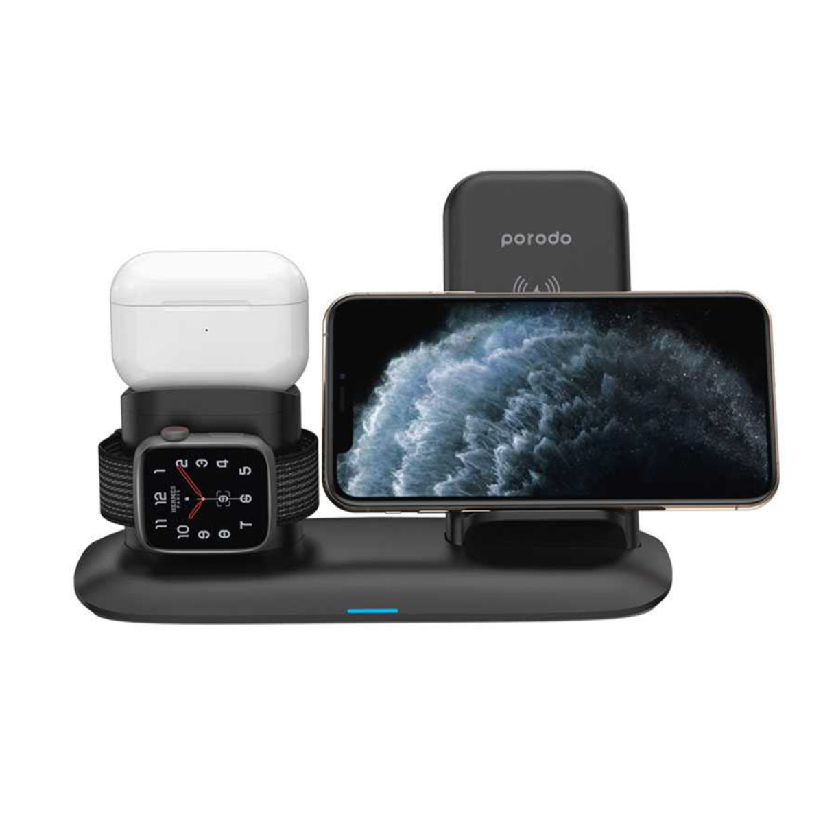 Porodo 4 in 1 Charging Dock, Black — view 2