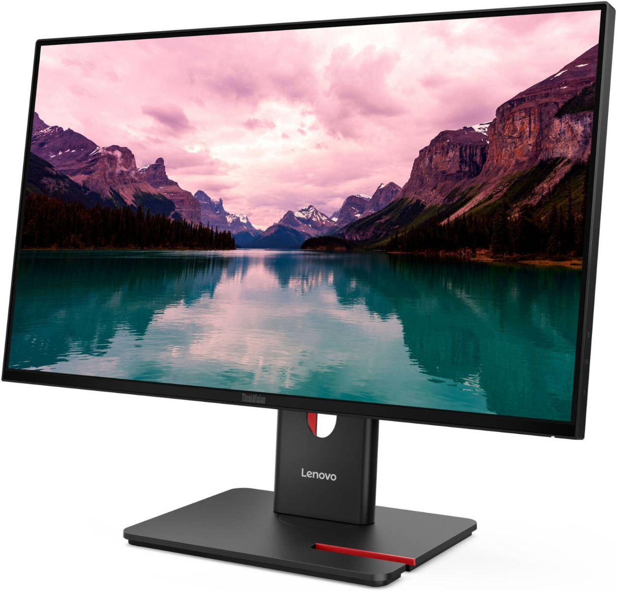 Lenovo Think Vision 23.8inch FHD 1920X1080 Monitor, Anti-glare, DP, HDMI, VGA, Tilt Adjustable, Black - 64A4MATXUK — view 3