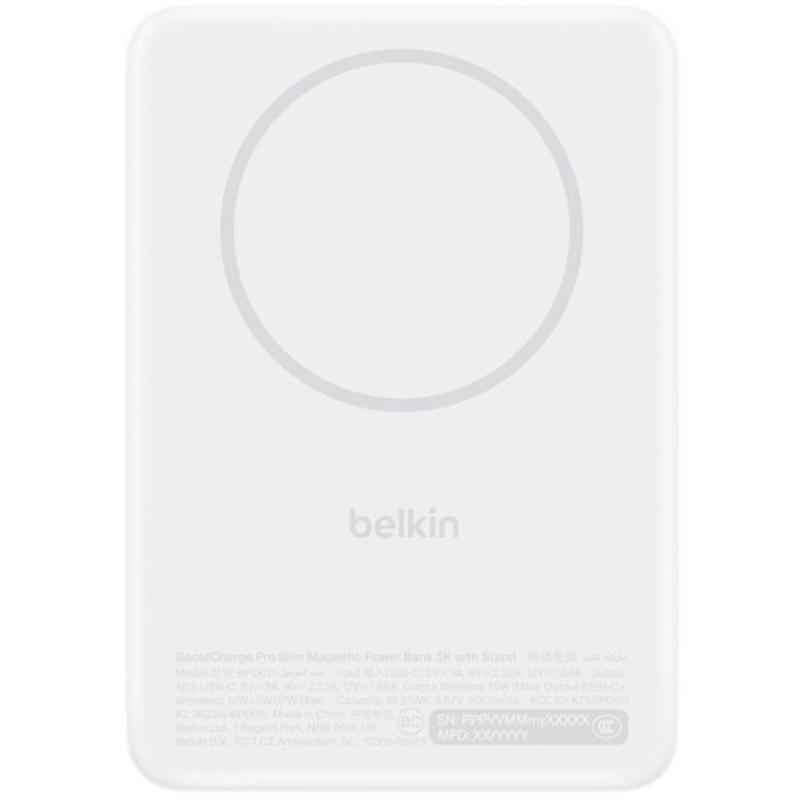Belkin BoostCharge Power Bank Charger Qi2 5000 mAh Single USB-C (I/O Charging) — view 3