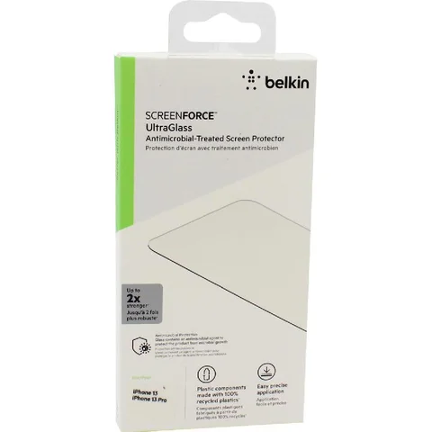 Belkin ScreenForce Smartphone Screen Protector for iPhone 16e/iPhone 14/iPhone 13/iPhone 13 Pro