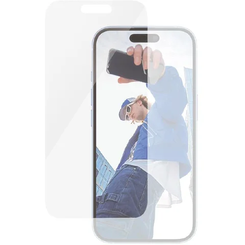 PanzerGlass Classic Fit Tempered Glass, Clear Smartphone Screen Protector for iPhone 16/iPhone 15