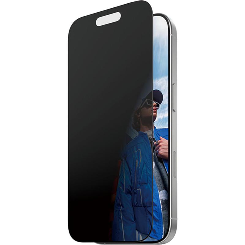 PanzerGlass Ultra-Wide Fit Tempered Glass with Black Frame, Privacy Smartphone Screen Protector for iPhone 17/iPhone 16 Pro — view 2
