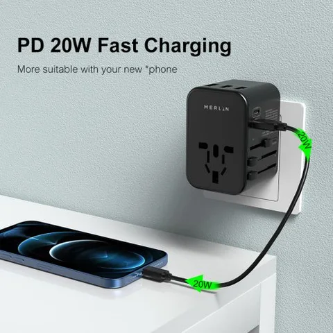 Merlin 20W PD Quick Charging World Adapter