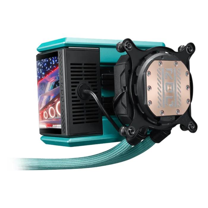 Asus ROG RYUO IV 360 ARGB Hatsune Miku Edition Liquid Cooler, Black, Hatsune Miku's Signature, 90RC01P1-B0EAY0 — view 5