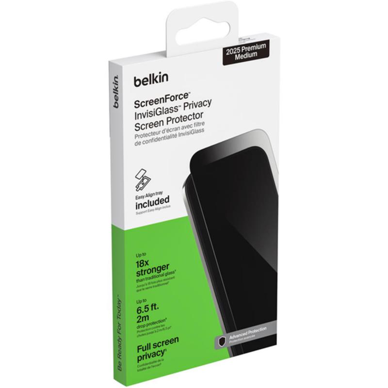Belkin ScreenForce 2-way Privacy (30 Degrees) Smartphone Screen Protector for iPhone 17 Pro — view 2