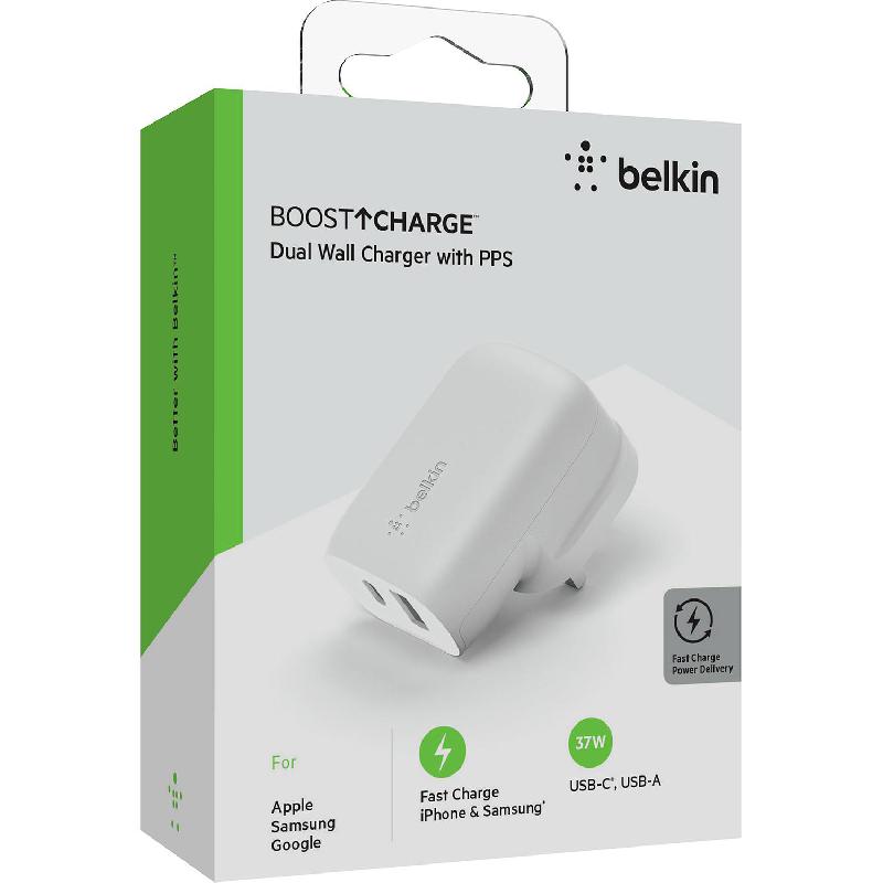 Belkin BoostCharge Dual Port Wall Charger with PPS 37W — view 2