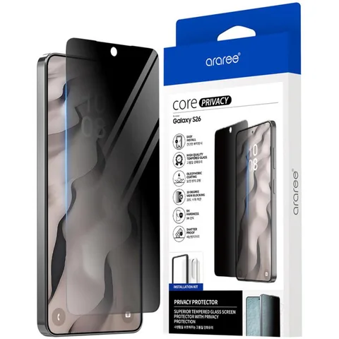 Araree Core Privacy Tempered Glass Smartphone Screen Protector for Samsung Galaxy S26