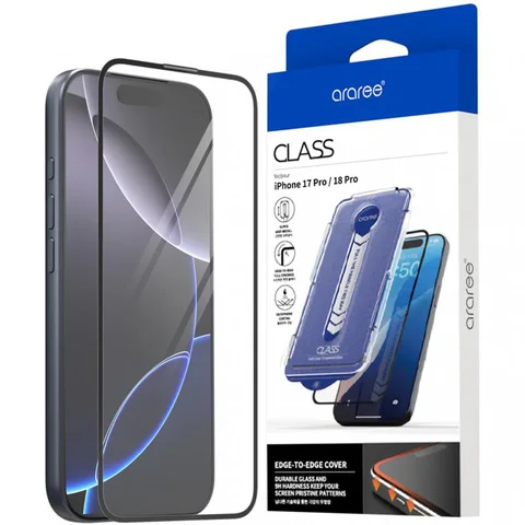 Araree CLASS Edge-to-Edge, Full Cover Smartphone Screen Protector for iPhone 17 Pro