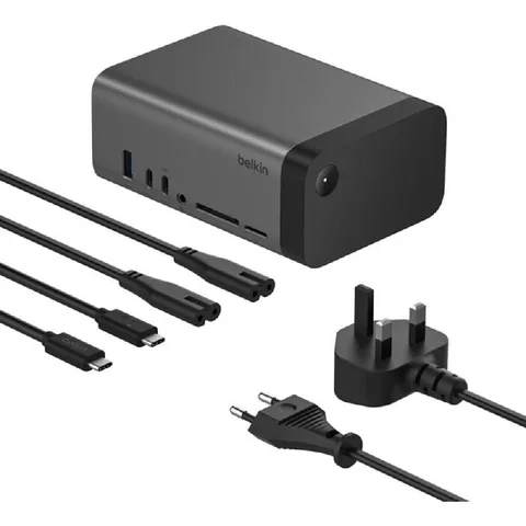 Belkin Connect Multi-port Station 11 Port (2X HDMI/1X USB/4X USB-C (3.2/3.0/DP-Alt)/RJ-45/SD/Micro SD/Audio In/Ou