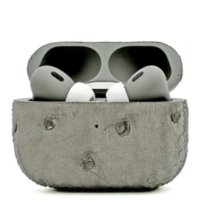 Customized Apple AirPods Pro 3 Leather Ostrich Ash Green