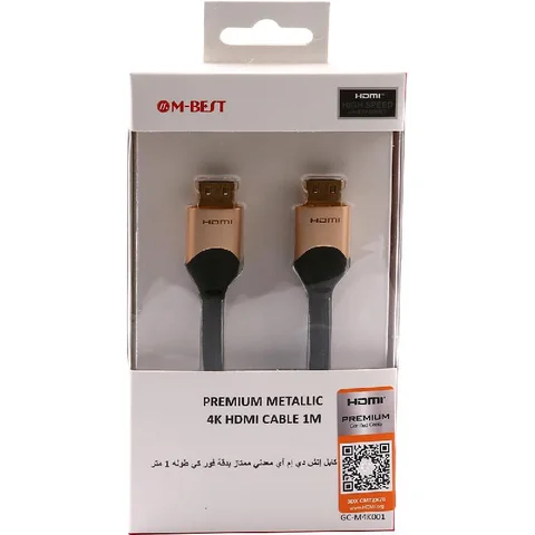 M-BEST Premium HDMI to HDMI (4K) 2.0 AV Adapter 1.00 m ( 3.28 ft )