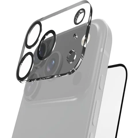 Raptic Air-Glass 2-in-1 Bundle: Tempered Glass + Camera Lens Protector Smartphone Display Protection