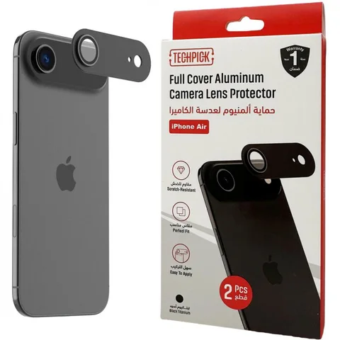 Techpick Full Coverage Aluminum Color-Matched Camera Protector (Full Frame) Smartphone Camera Accessory