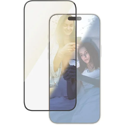 PanzerGlass Ultra-Wide Fit Tempered Glass, Anti-Reflective & Anti-Bluelight Smartphone Screen Protector for iPhone 16 Pro Max