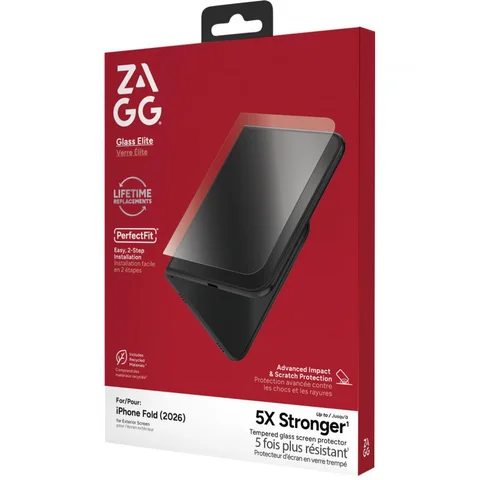 Zagg Invisible Shield Tempered Glass, Clear Smartphone Screen Protector for iPhone 18 Fold