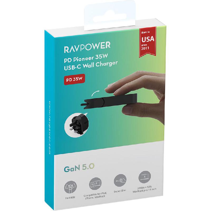 RAVPower PD Pioneer 35W USB-C Wall Charger — view 3