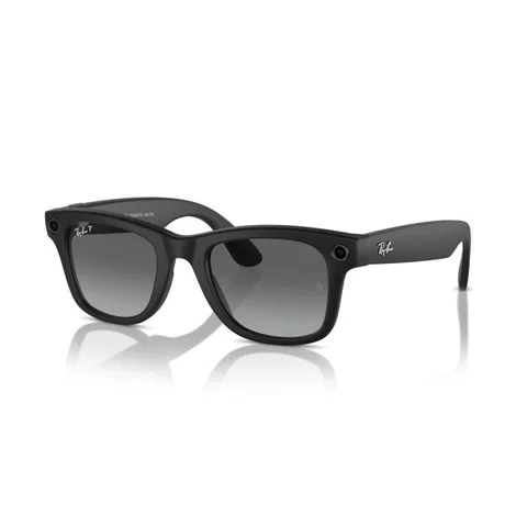 Ray-Ban Meta Gen 1 Wayfarer, F Matte Black/ LPolar Gradient Graphite Glasses, 50, RW4006
