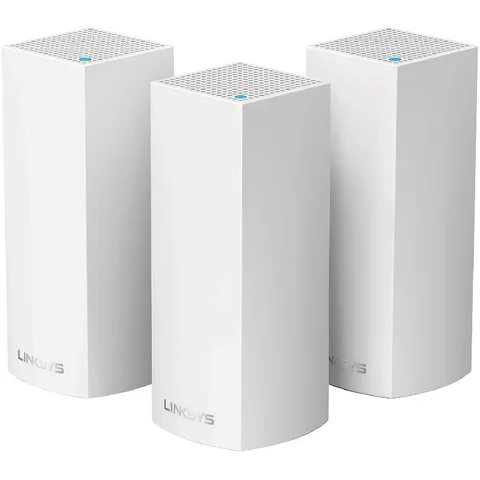 Linksys Velop (3-pack) Whole Home Mesh Wi-Fi Wireless AC (802.11ac) Tri-Band (2.4 GHz/5 GHz/5 GHz)