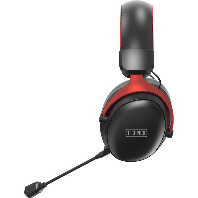 Techpick Gaming Headset Bluetooth/Wireless Black — view 2