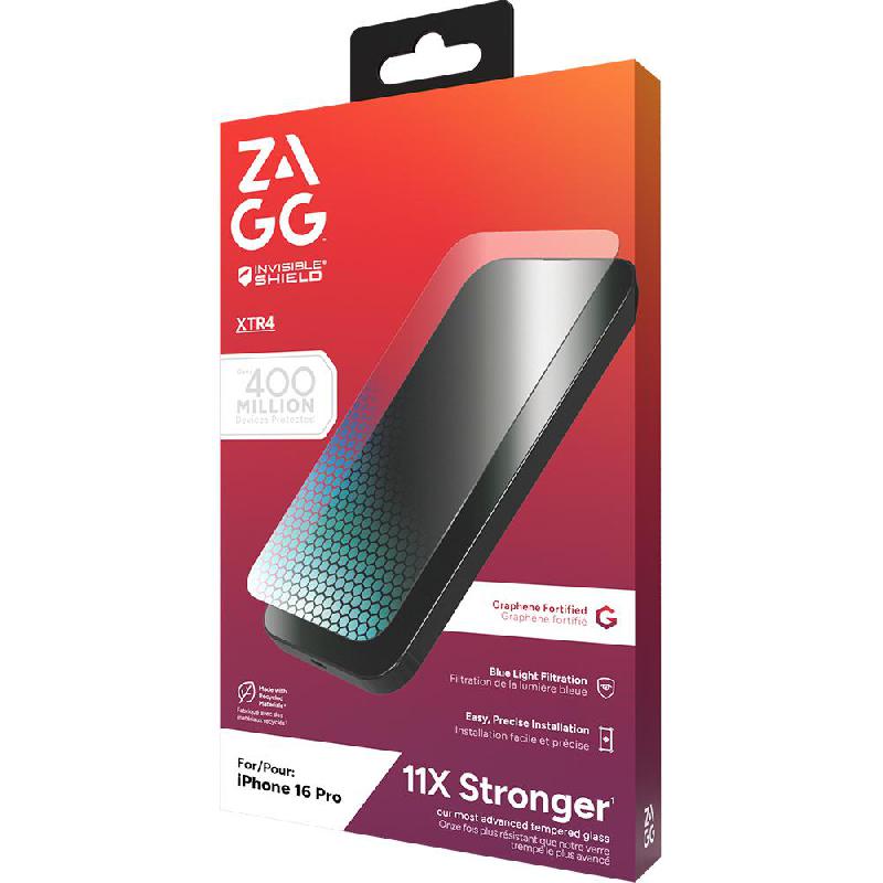 Zagg Invisible Shield Tempered Glass Case Friendly Smartphone Screen Protector for iPhone 16 Pro — view 2