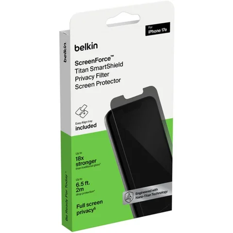 Belkin ScreenForce 2-way Privacy (30 Degrees) Smartphone Screen Protector for iPhone 17e