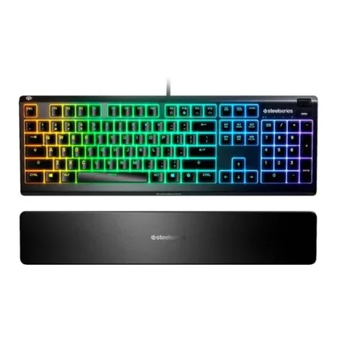 SteelSeries Apex 3 Water Resistant Gaming Keyboard, English US, Black - 64795