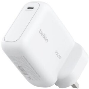 Belkin BoostCharge 100W Charger with Single USB-C PD and Foldable Pins