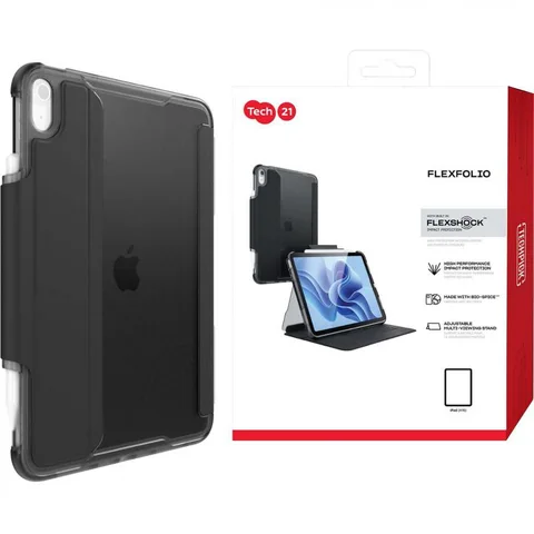 Tech21 FlexFolio Flip Cover Tablet Case Black for iPad A16/iPad 10.9 10th Gen