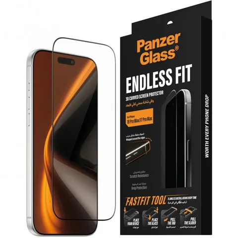 PanzerGlass Endless Fit Tempered Glass Smartphone Screen Protector for iPhone 18 Pro Max