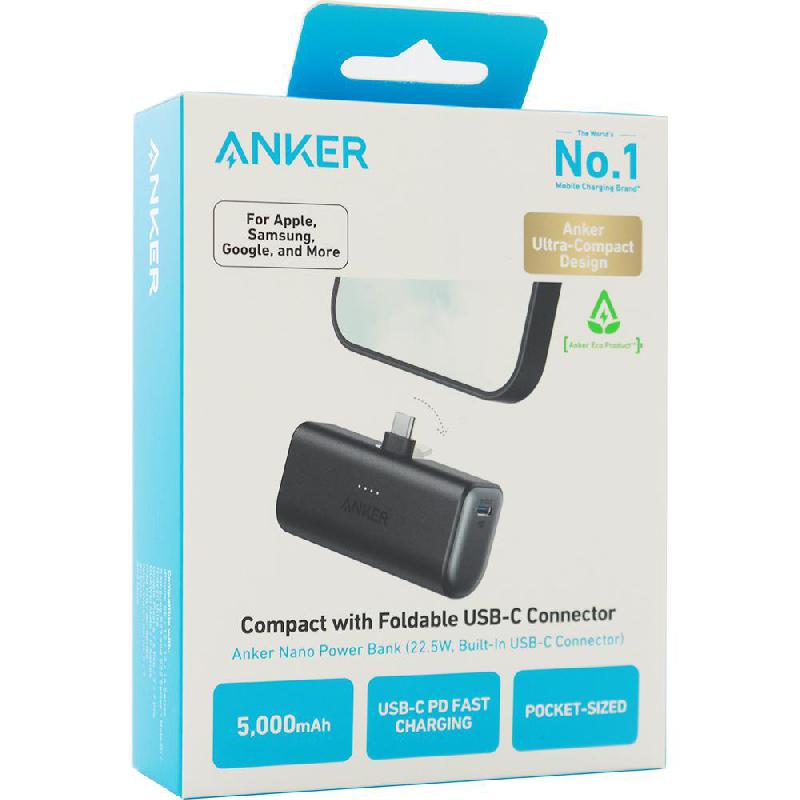 Anker Nano Power Bank Charger PD Fast Charging 5000 mAh Dual USB-C — view 2