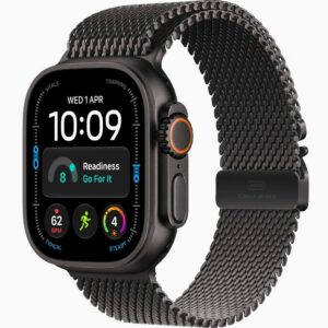 Apple Watch Ultra 4, GPS + Cellular, Black Titanium Case with Black Titanium Milanese Loop - L