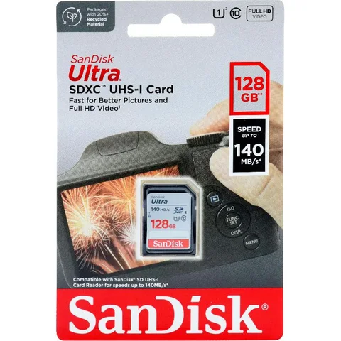 SanDisk Ultra UHS I SD Card 128 GB
