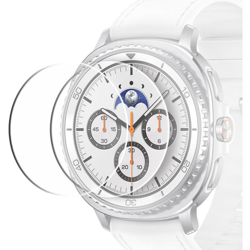 Araree Core Glass Perfect Fit Tempered Glass, 2 Pack Smartwatch Screen Protector for Samsung Galaxy Watch8 Classic 46