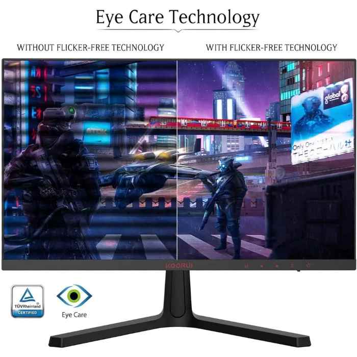 Koorui Gaming Monitor 24 inch VA, Full HD 1920 x 1080, Display 165Hz, HDMI, DisplayPort, Black – 24E4 — view 4