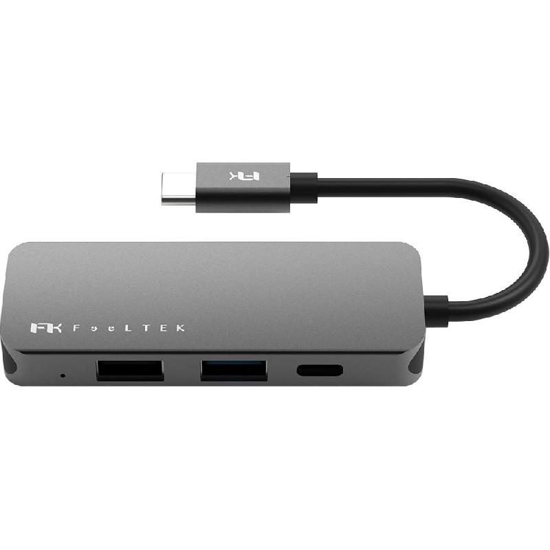 FeelTek 4-in-1 USB-C Hub Multi-port Station 4 Port (HDMI/USB 2.0/USB 3.0/USB-C (PD)) — view 2