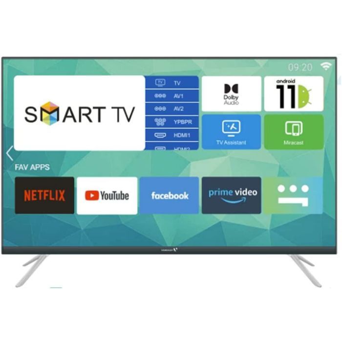 Videocon 55 Inch Smart TV 4K UHD Android 11 Google Play, Netflix, YouTube, Shahid, Built in Bluetooth And Wifi Black, AAEE55EP1100D1