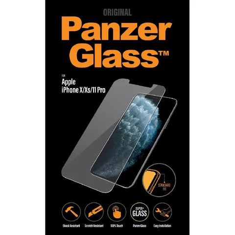 PanzerGlass Super+ Glass, Standard Fit Smartphone Screen Protector for iPhone 11 Pro