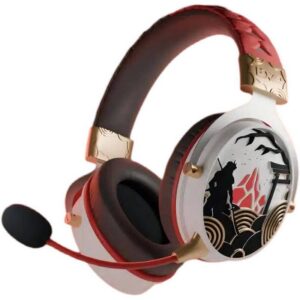 Lexip Over-Ear Headphones Wireless (2.4 GHz)/Bluetooth/Wired (USB)/Wired (3.5 mm) Red/White