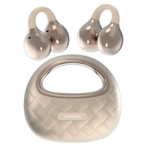Porodo Soundtec Vogue, Open-Ear Clip-on Wireless Earbuds- Pink