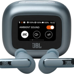 JBL Live Beam 3 Wireless Earbud Headphones, Adaptive Noise Cancelling- Blue