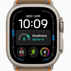 Apple Watch Ultra 4, GPS + Cellular, Natural Titanium Case with Sand Trail Loop - S/M
